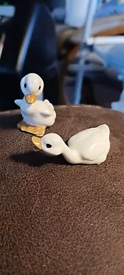 Hagen Renaker VTG Miniatures White Ducks X2 • $18