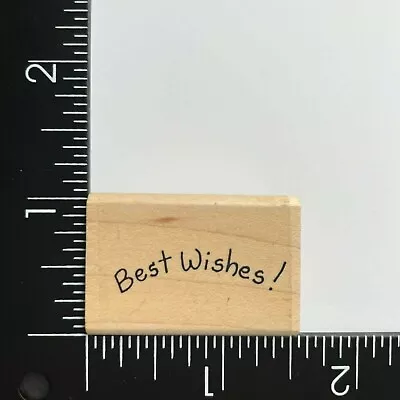 AiP's VIP's Tiny Best Wishes C2276 Wood Mounted Rubber Stamp • $1.59