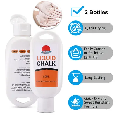 $12.49 • Buy 2 Pack Liquid Chalk, Gym Chalk, Sports Chalk, Climbing Chalk, 50mL /bottles 2022