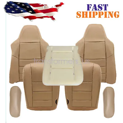 7Pcs For 2002-2007 Ford F250 F350 Super Duty Front Seat Cover & Driver Foam Tan • $157.69