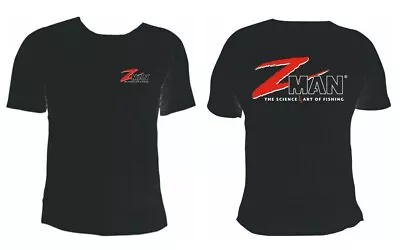 $29.95 • Buy Black Zman Logo Tee Shirt - 100% Cotton Short Sleeve Fishing Shirt