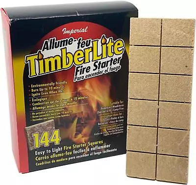 Imperial KK0313 Timberlite Fire Starter 144 Squares Brown 144 Pack • $25.83