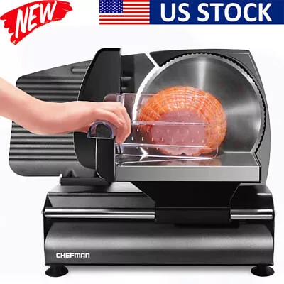 Die-Cast Electric Meat Deli Slicer Machine Stainless Steel Cheese Food Cutter US • $75.28