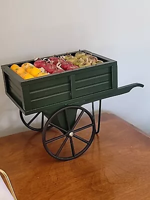 Byer's Choice Apple Vendor Cart With 24 Apples/oranges MINT • $27