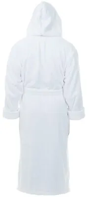 100%Cotton Hooded Bathrobe Thick Towelling Mens & Ladies Bath Robe Dressing Gown • £17.99