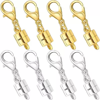 6 Pack Magnetic Necklace Clasps And Closures With Lobster Clasp Gold And Silver • £6.84