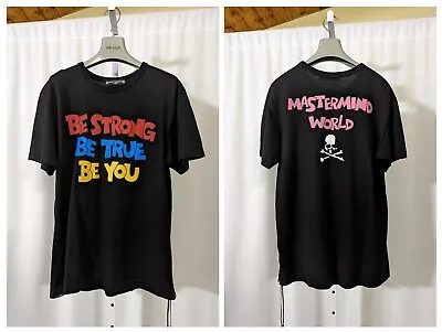 Mastermind World Japan SS 2020 Skull Bones Be Strong Be True Be You Black Shirt • $224.99