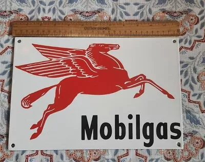 Mint Porcelain Mobil Oil Pegasus Sign Vintage • $80