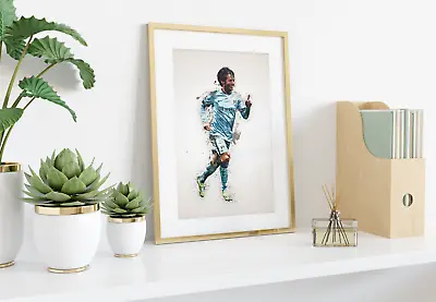 David Silva Wall Print | A4 | Wall Art | Gift | Home Decor | Man City Football • £3.99