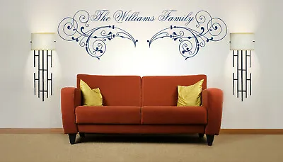 Personalised Family Name Vinyl Wall Art Sticker Decal Mural. Home Window • £17.99
