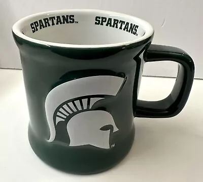 Michigan State University Spartans Green Coffee Mug With Raised Spartan Helmet • $19.95