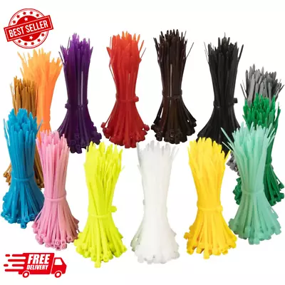 1400 Pcs Colored Zip Ties 4 Inch Multicolor Zip Ties Mix Packed 14 Color Plastic • $20.93