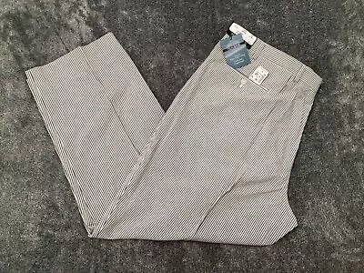 JOS A BANK - Blue & White Striped Pleated Seersucker Pants Mens 44 X 30 - NEW • $44.99
