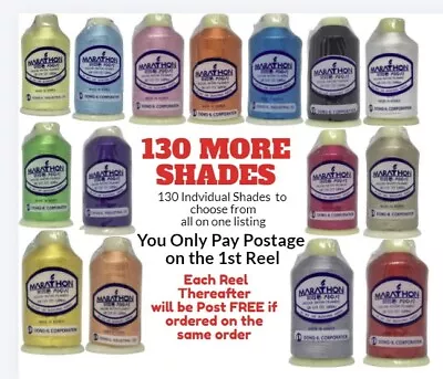 £2.79 • Buy Marathon Embroidery Machine Thread For Brother Janome Massive 130 Extra Colours