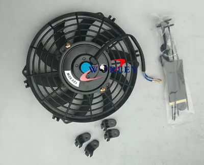 9  12V Slim Radiator Cooling Thermo Fan & Mounting Kit • $35