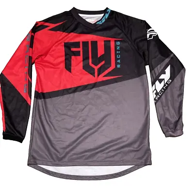 Fly Racing F-16 Jersey Shirt Men M Long Sleeve MTB Motocross Bike Motorcycle EUC • $13.97