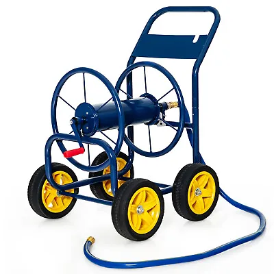 Outside Portable Water Hose Holder Garden Hose Reel Cart Water Hose Cart Navy • £89.95