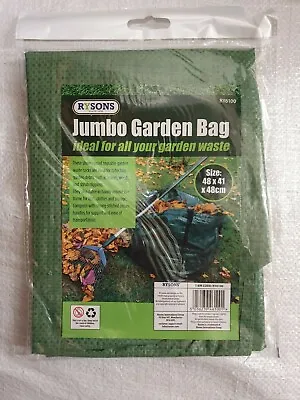 GARDEN WASTE BAG LARGE REFUSE SACK HANDLES REUSABLE SHOWERPROOF 48x41x48 (82L) • £2.99