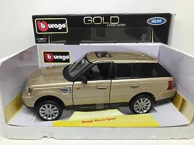 Burago Gold 1/18 Scale Range Rover Sport + Boxed • $35.35