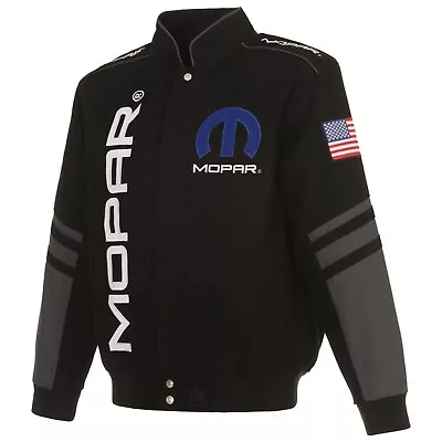 Authentic Mopar Racing Embroidered Cotton Twill Jacket JH Design Black • $149.99