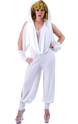 Women Kylie Minogue Singer White Hooded Jumpsuit Music Video Fancy Dress Costume • £39.99