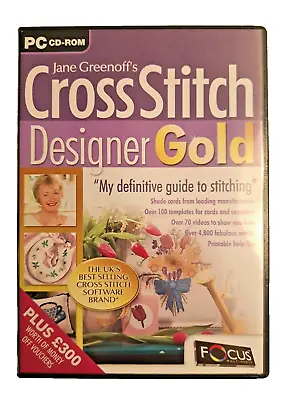 Jane Greenoff's Cross Stitch Designer Gold CD 70 Videos 100+ Templates 4K Motifs • £9.99