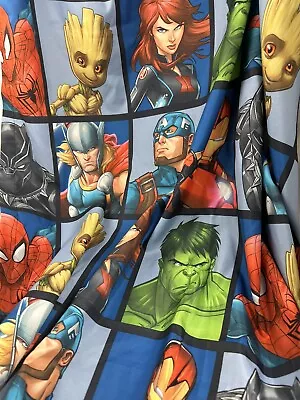 AVENGERS MARVEL STUDIO SUPER-HERO CURTAINS 2 PANEL SET 42 X 84  EA FRANCO &SONS • £19.29