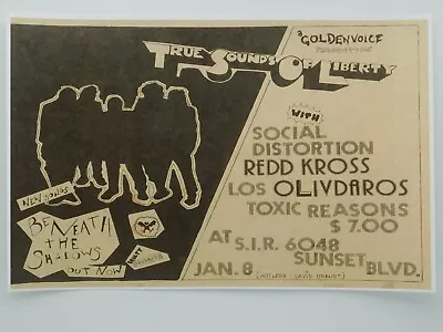 $14.95 • Buy Tsol Social Distortion Redd Kross S.i.r. Studio Classic La Punk Concert Poster