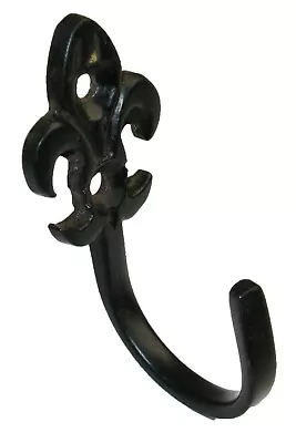£7.95 • Buy Curtain Tassel Tie Backs With Ball Hooks 2 X Black Fleur De Lys Lis