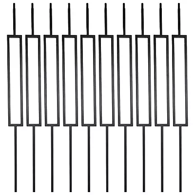 10Pcs Wrought Iron Deck Balusters 1/2  Hollow Spindles Rectangle Metal Railing • $75.09