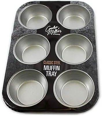 6 Deep Cup Non Stick Muffin Fairy Cake Baking Tray Tin Yorkshire Pudding Pies ( • £9.03