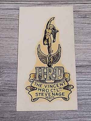 Vtg The Vincent Motorcycle HRD Mercury Petrol Gas Tank Logo Water Decal Rare #1 • $49.99