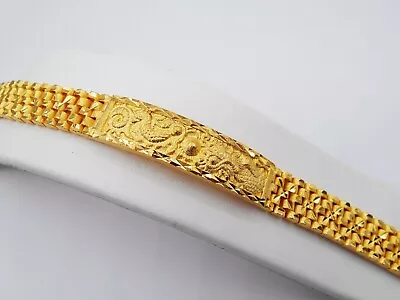 $36.61 • Buy Lion Chinese 22K 24K Thai Baht Yellow Gold GP Bracelet Jewelry Women Men's 7 