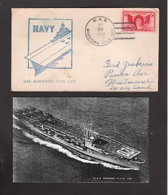 U.S.S. Mindoro (CVE-120) - Naval Ship's Cover - July 29 1949 - Gmahle Cachet • $4.99