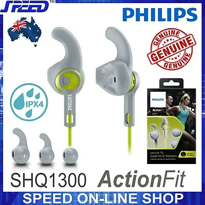 $50 • Buy PHILIPS SHQ1300LF ActionFit Sports Headphones Earphones - GENUINE - Retail Pack