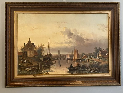 $249 • Buy Original Vintage Canvas Board Oil Painting ,framed In A Ornate Wood Frame.