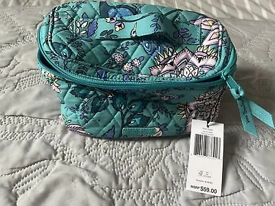 Vera Bradley Train Case Cosmetic Bag In Peacock Garden NWT $59 • $25.99