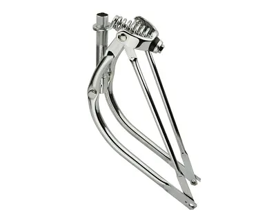 20'' Lowrider Bent Spring Fork 1 Inch Chrome. Bike Bicycle  Chrome Steel • $73.95