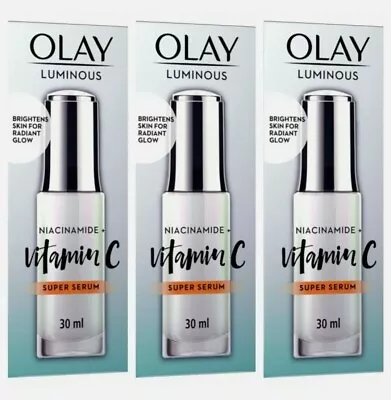 $69 • Buy NEW! X3 Olay Luminous Niacinamide Vitamin C Serum 30ml - RRP $180