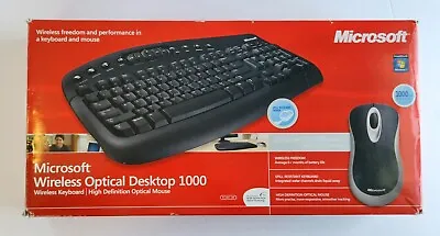 Microsoft Wireless Optical Desktop 1000 Dpi Keyboard & Mouse Missing Adapter • $9.99