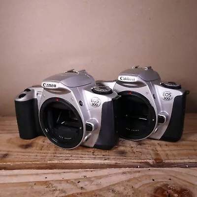 Bundle Of 2 Canon EOS 300 35mm SLR Film Cameras - Untested -For Spares Or Repair • £16.95