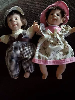 Gi-go My Pals Expressions Vinyl Bean Bag Boy Girl Doll Pair 8  Great Condition. • $15