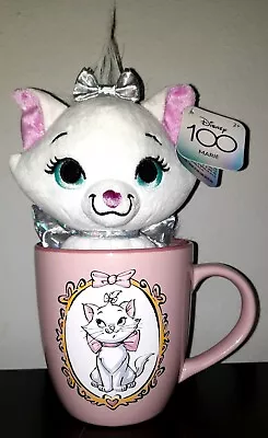 Disney 100 The Aristocats Marie 6  Plushie In Pink Ceramic 18 Oz Coffee Mug New❤ • $33.99