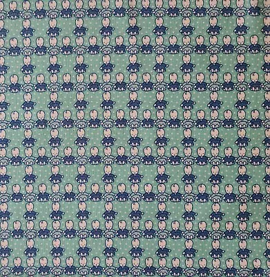 1930's Repro BTY X 44 W Fabric By Marcus Kewpie Dolls Aqua Quilting Sewing  • $12.99