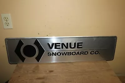 Large Vintage Venue Snowboard Co. Snowboarding Ski 36  Embossed Metal Sign • $135