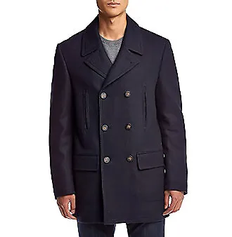Ralph Lauren Men's Wool Blend Luke Classic Fit Peacoat Coat Navy Size 40R $495 • $87.99