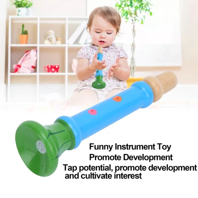 £4.12 • Buy 2Pcs Wood Trumpet Toy Wood Musical Instrument Toys Small Buglet Sounding Toy For