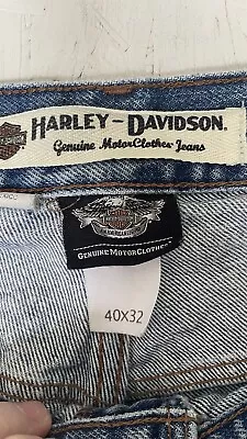 Harley Davidson Mens Jeans  Size 40x32 Relaxed Fit Motorcycle Genuine Riding • $19.99