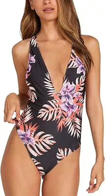 Volcom Womens You Da Palm One-Piece Swimsuit Black Size XXL • $39.99