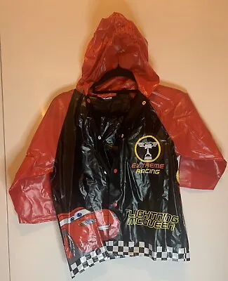 £5.26 • Buy DISNEY CARS Raincoat With Hoodie Size 2-3 Red Preowned